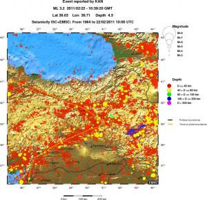 regional historical seismicity
