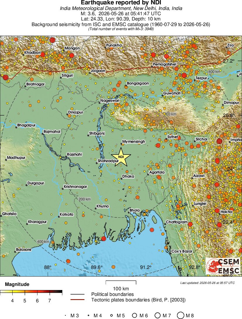 regional magnitude historical seismicity