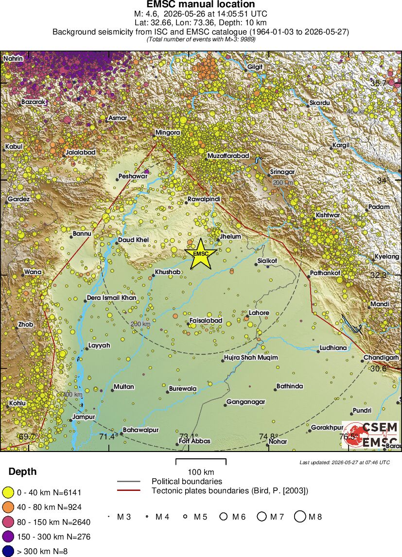 regional historical seismicity