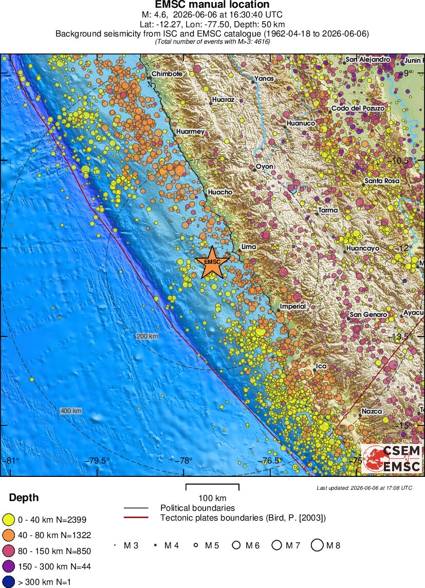 regional historical seismicity