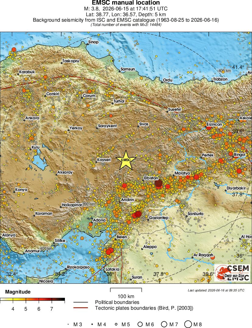 regional magnitude historical seismicity