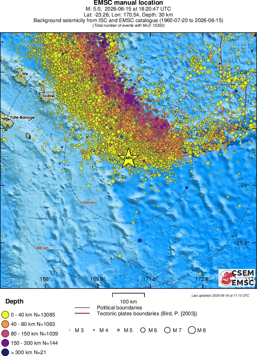 regional historical seismicity