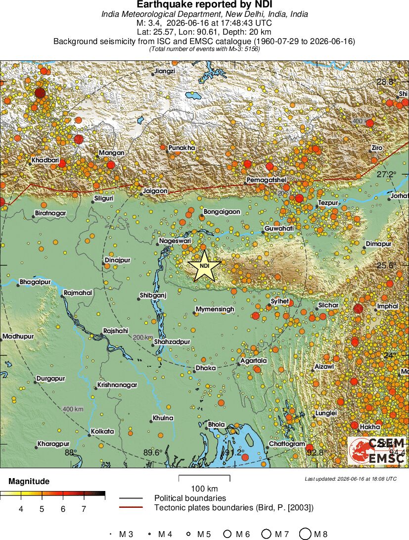 regional magnitude historical seismicity