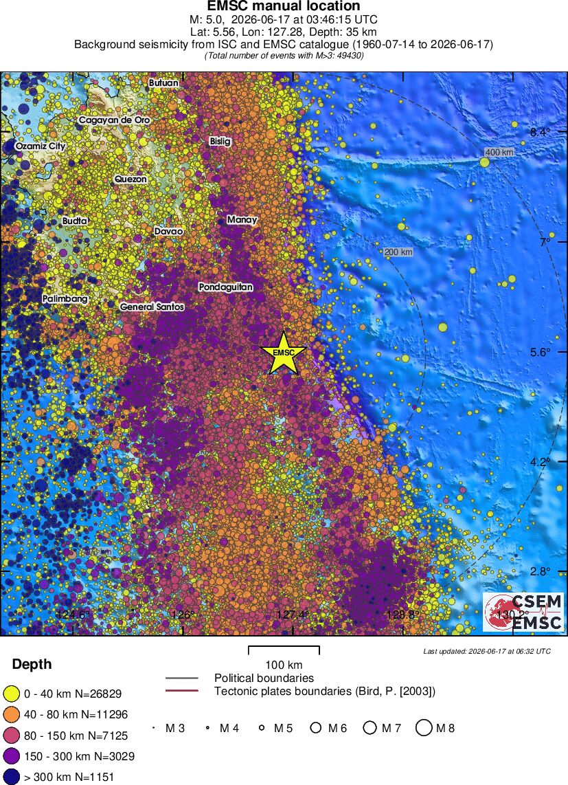 regional historical seismicity
