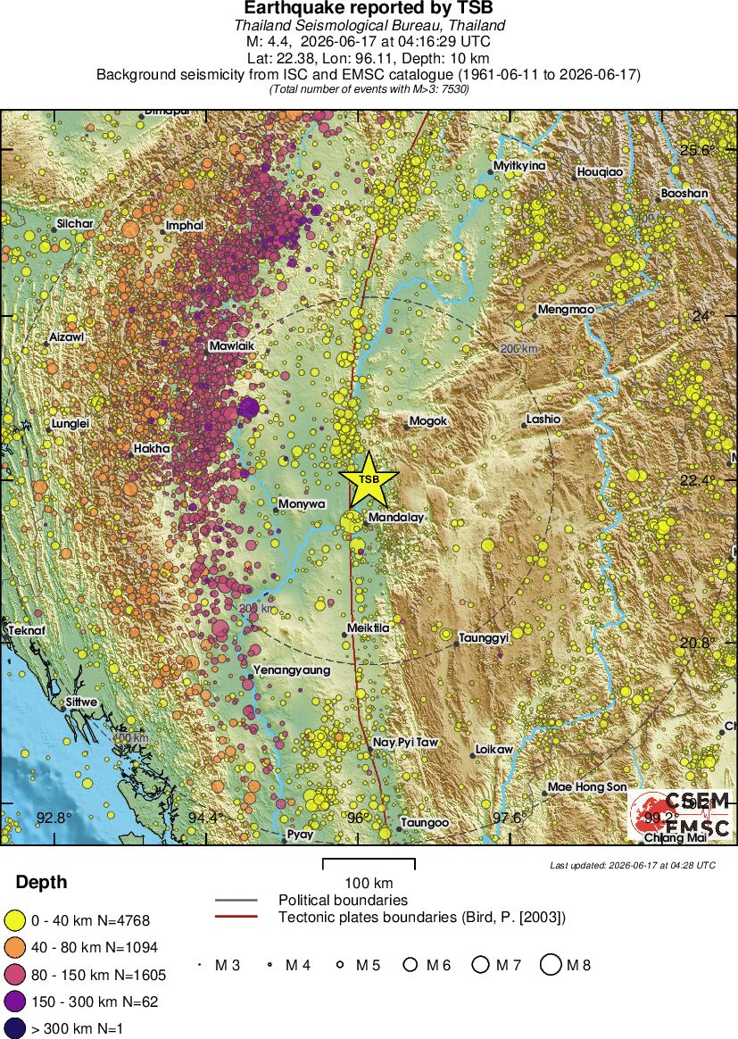 regional historical seismicity