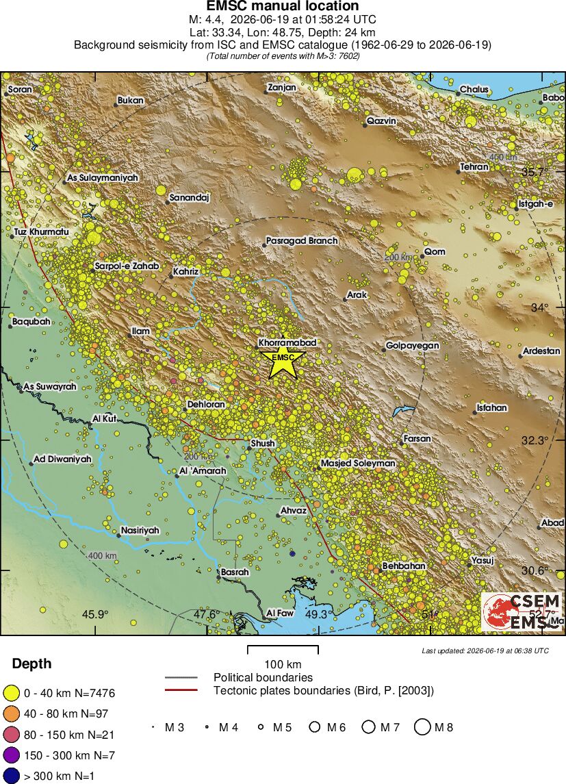 regional historical seismicity