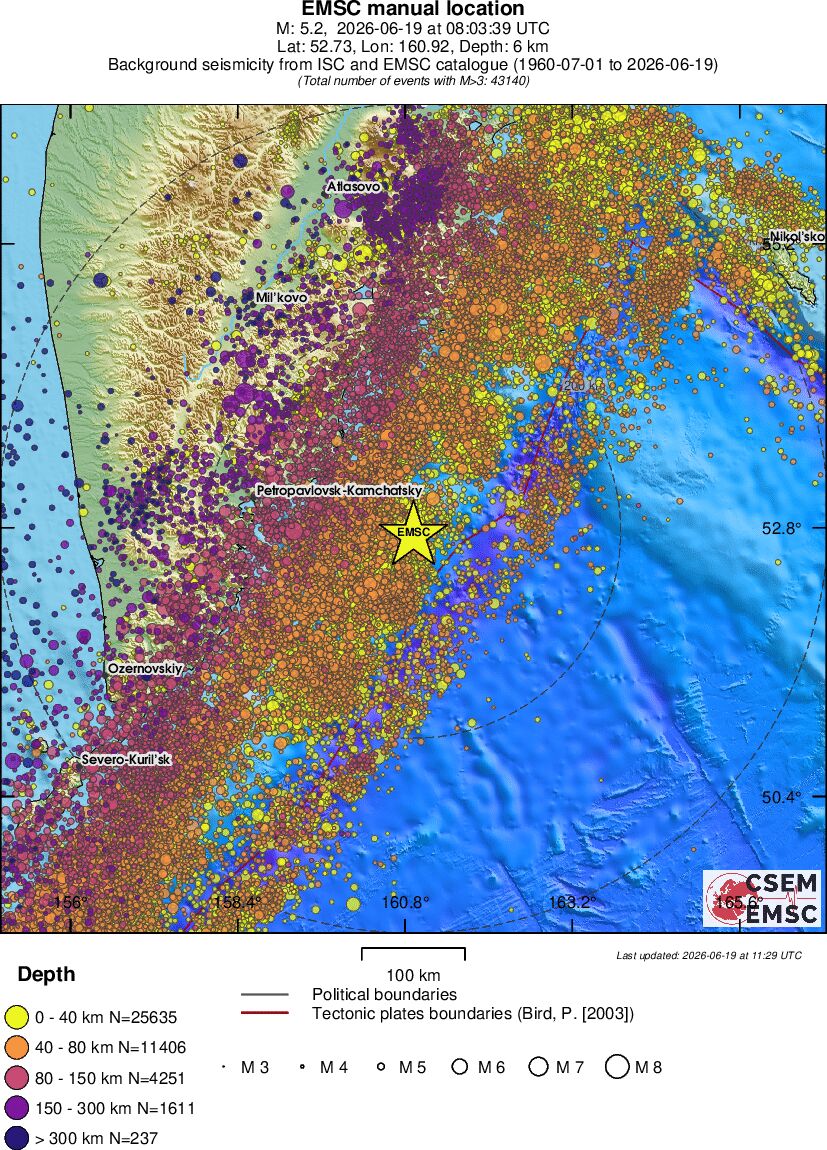 regional historical seismicity