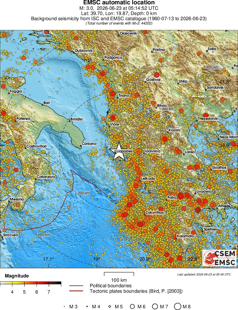 regional magnitude historical seismicity