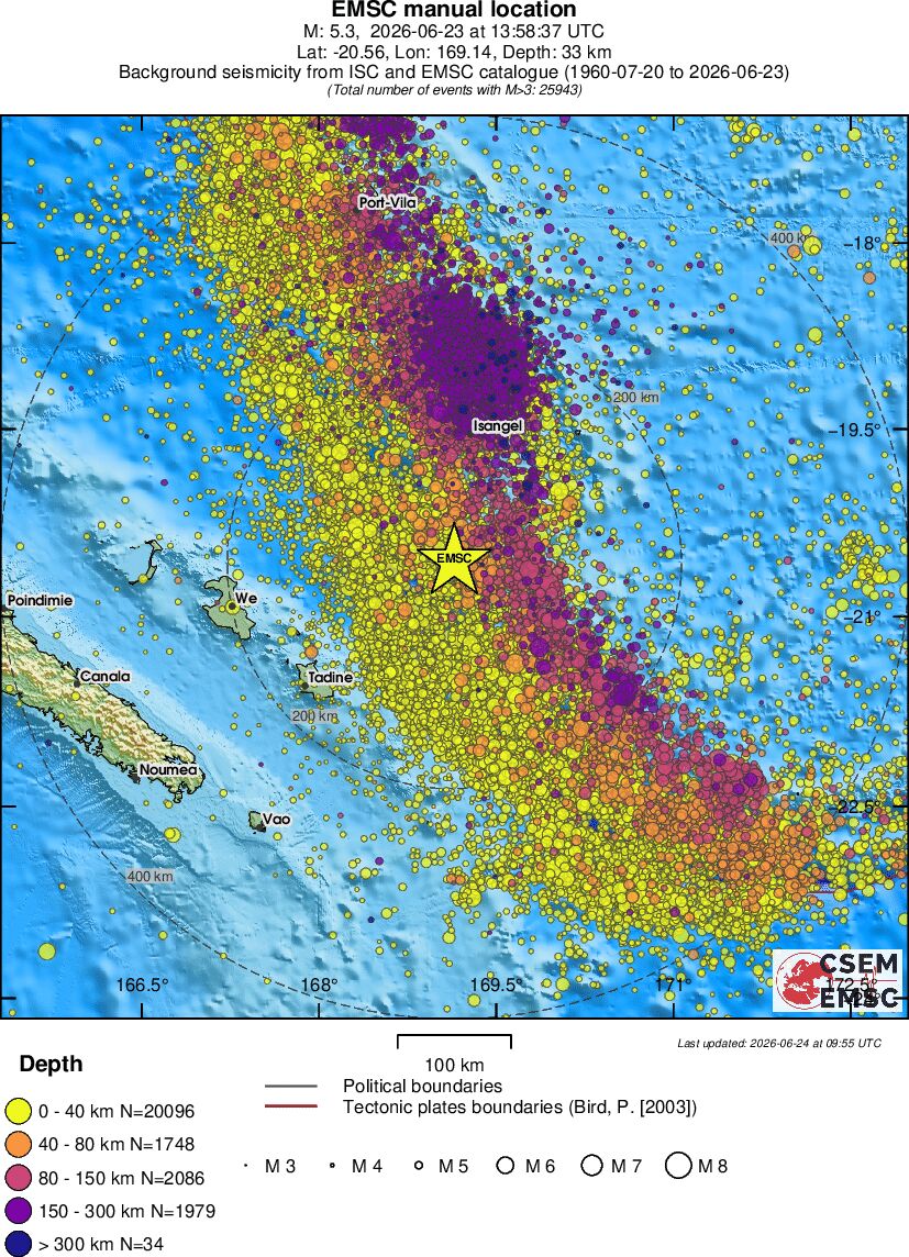 regional historical seismicity