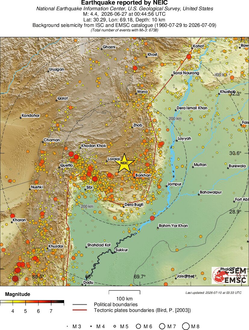 regional magnitude historical seismicity