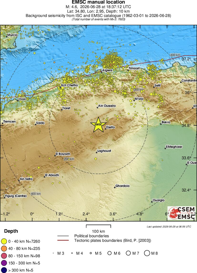 regional historical seismicity