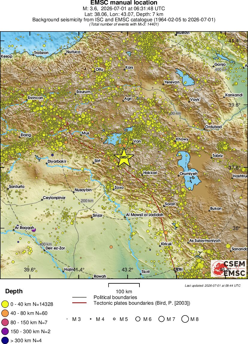 regional historical seismicity