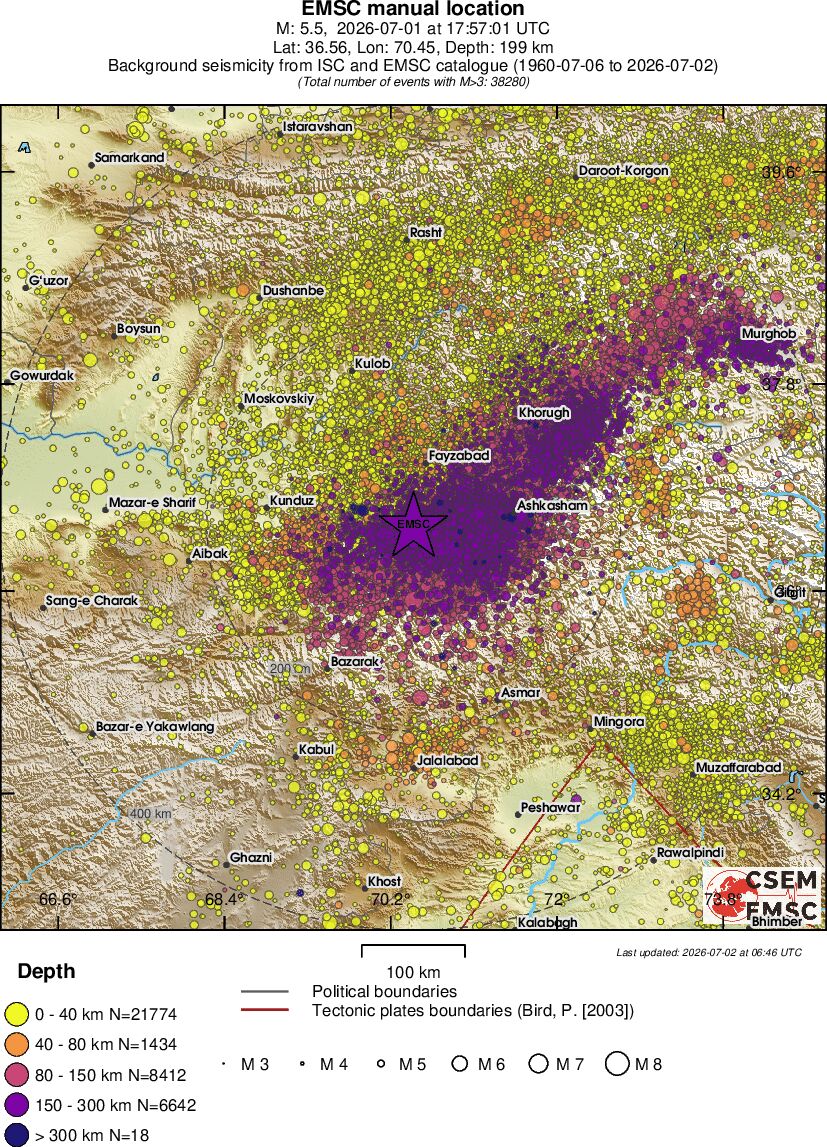 regional historical seismicity