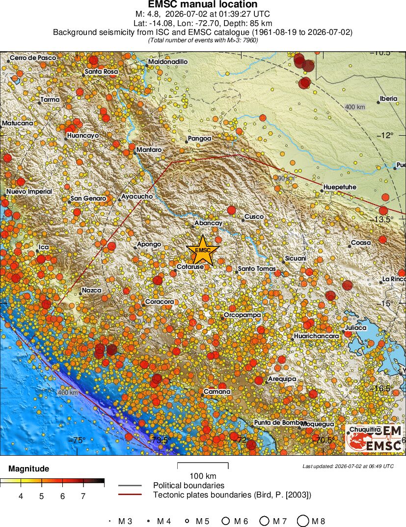 regional magnitude historical seismicity