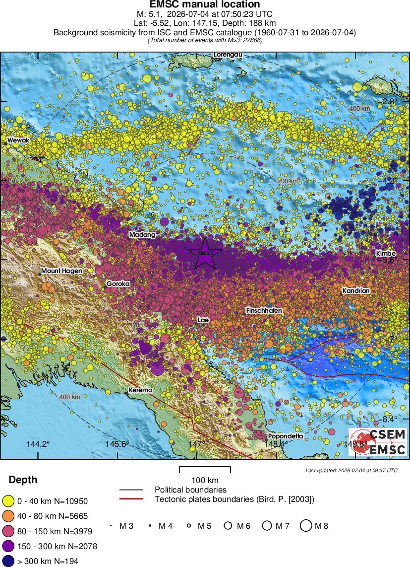 regional historical seismicity