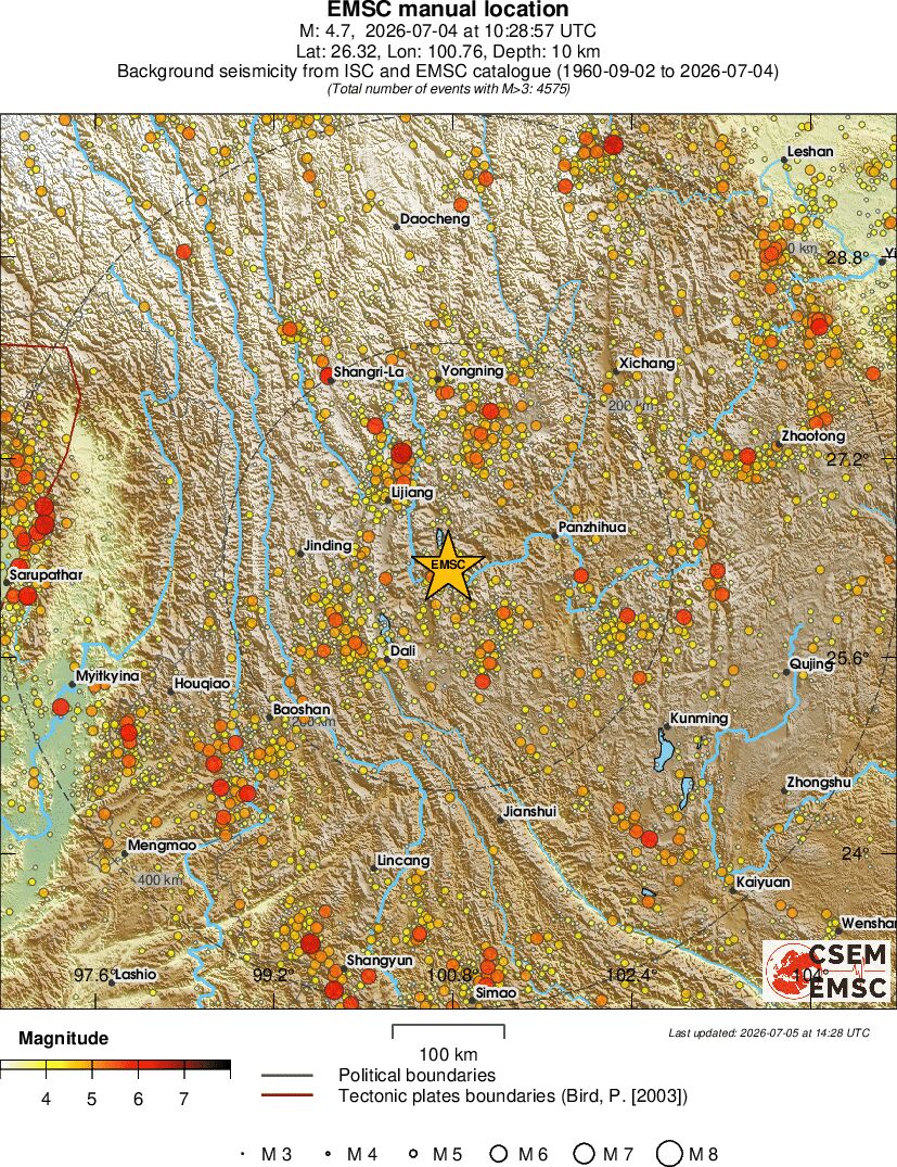 regional magnitude historical seismicity