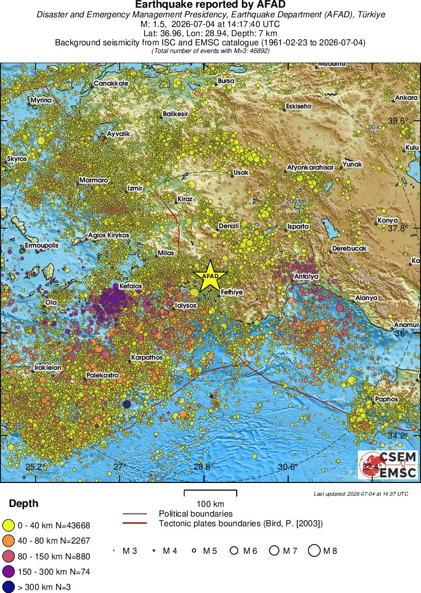regional historical seismicity