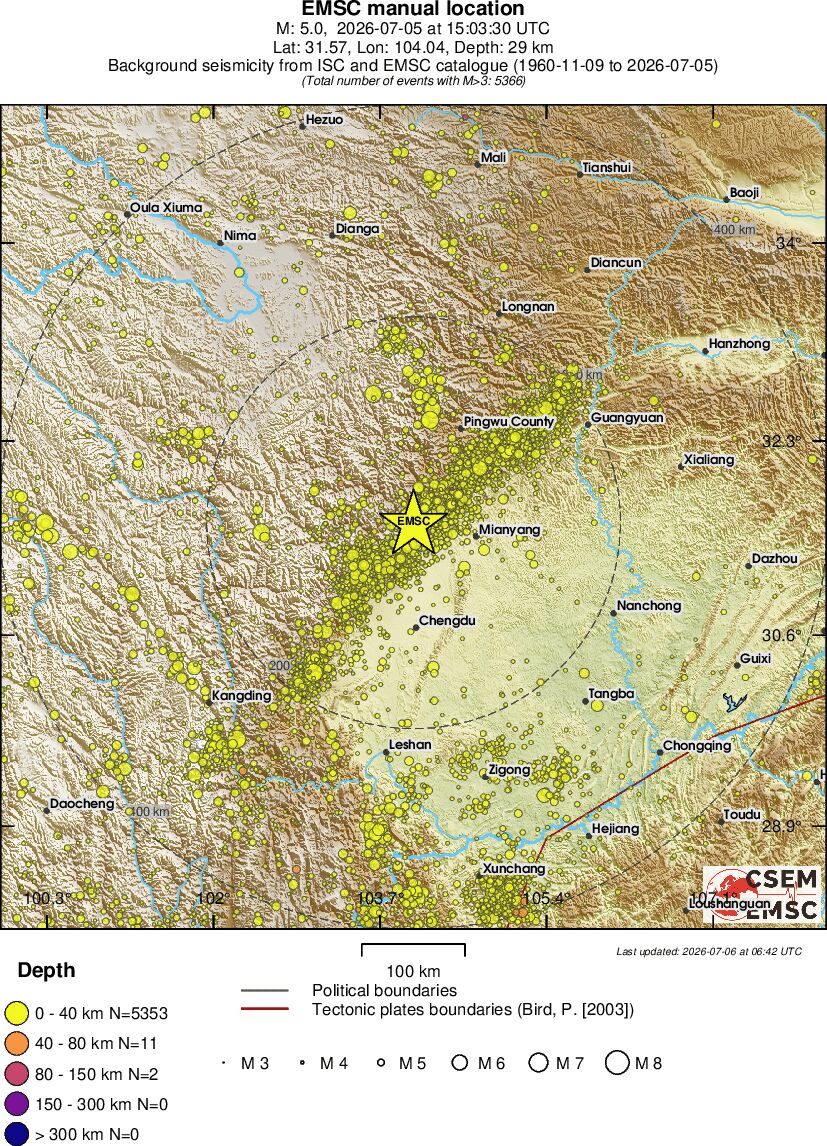 regional historical seismicity