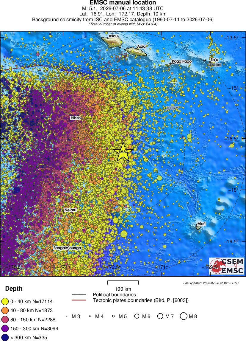 regional historical seismicity
