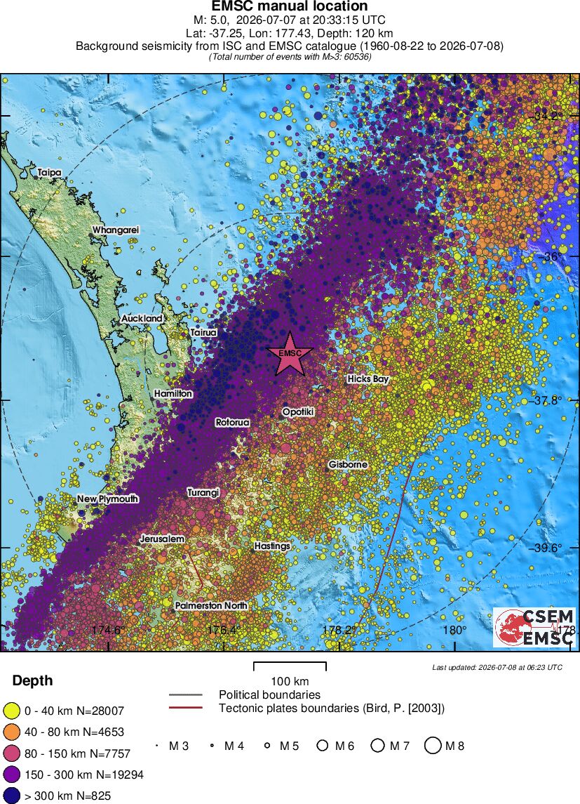 regional historical seismicity