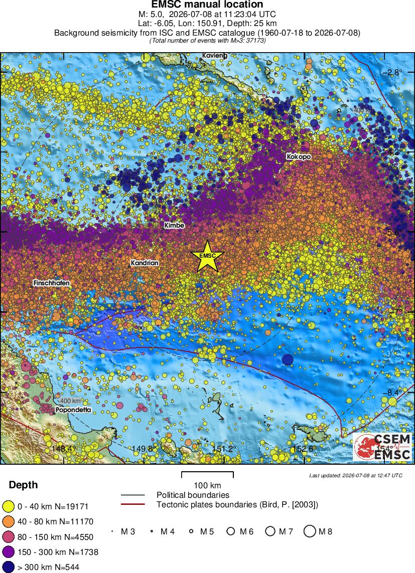 regional historical seismicity
