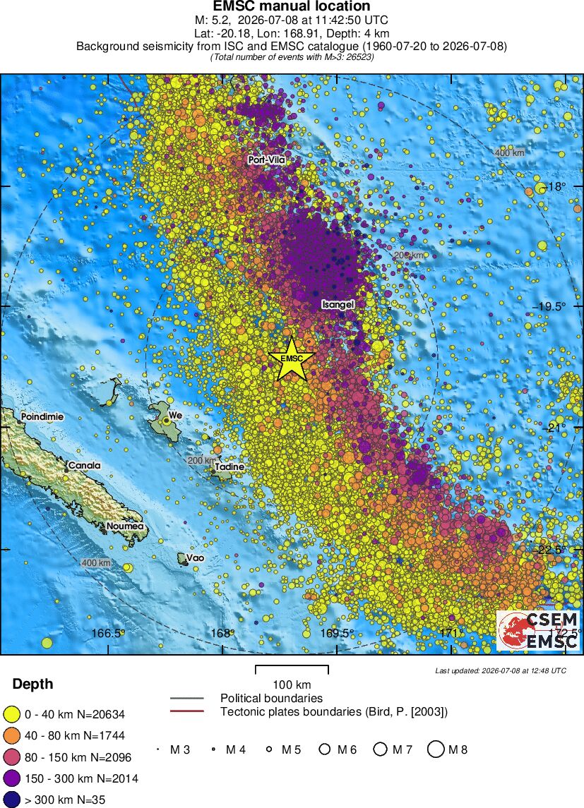 regional historical seismicity