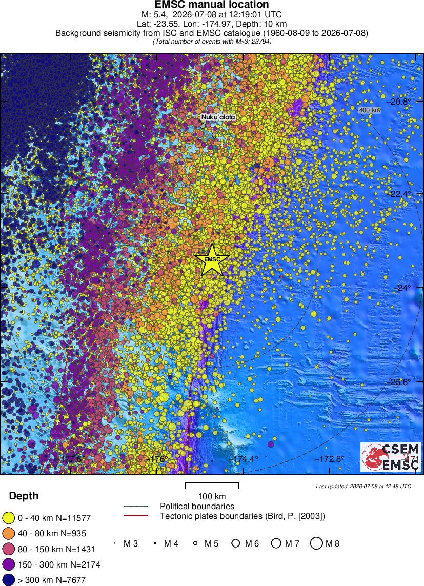 regional historical seismicity