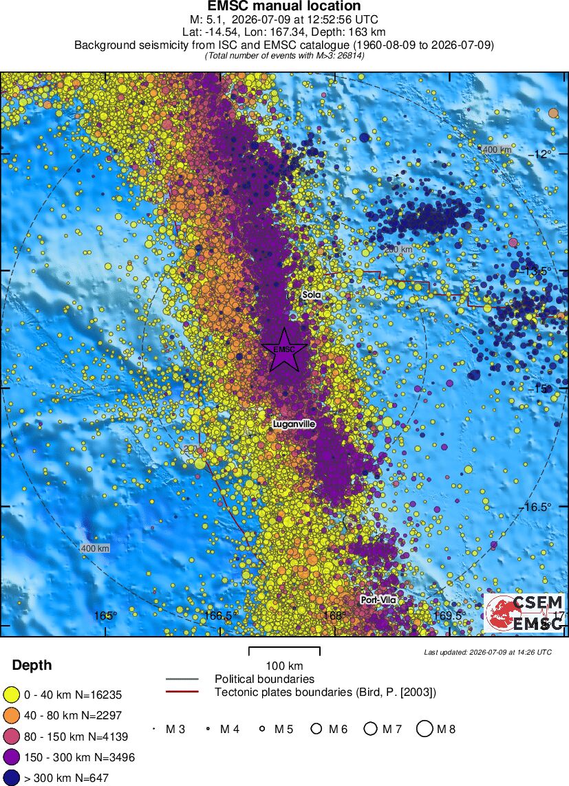 regional historical seismicity