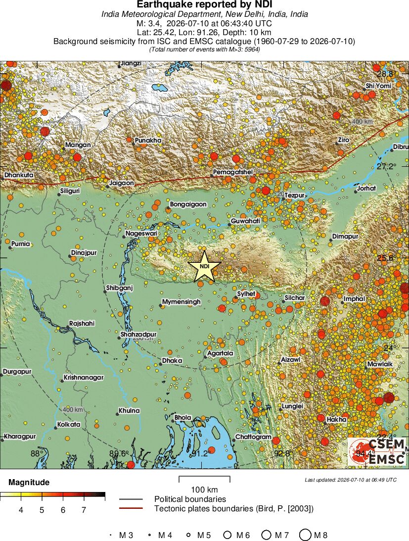 regional magnitude historical seismicity
