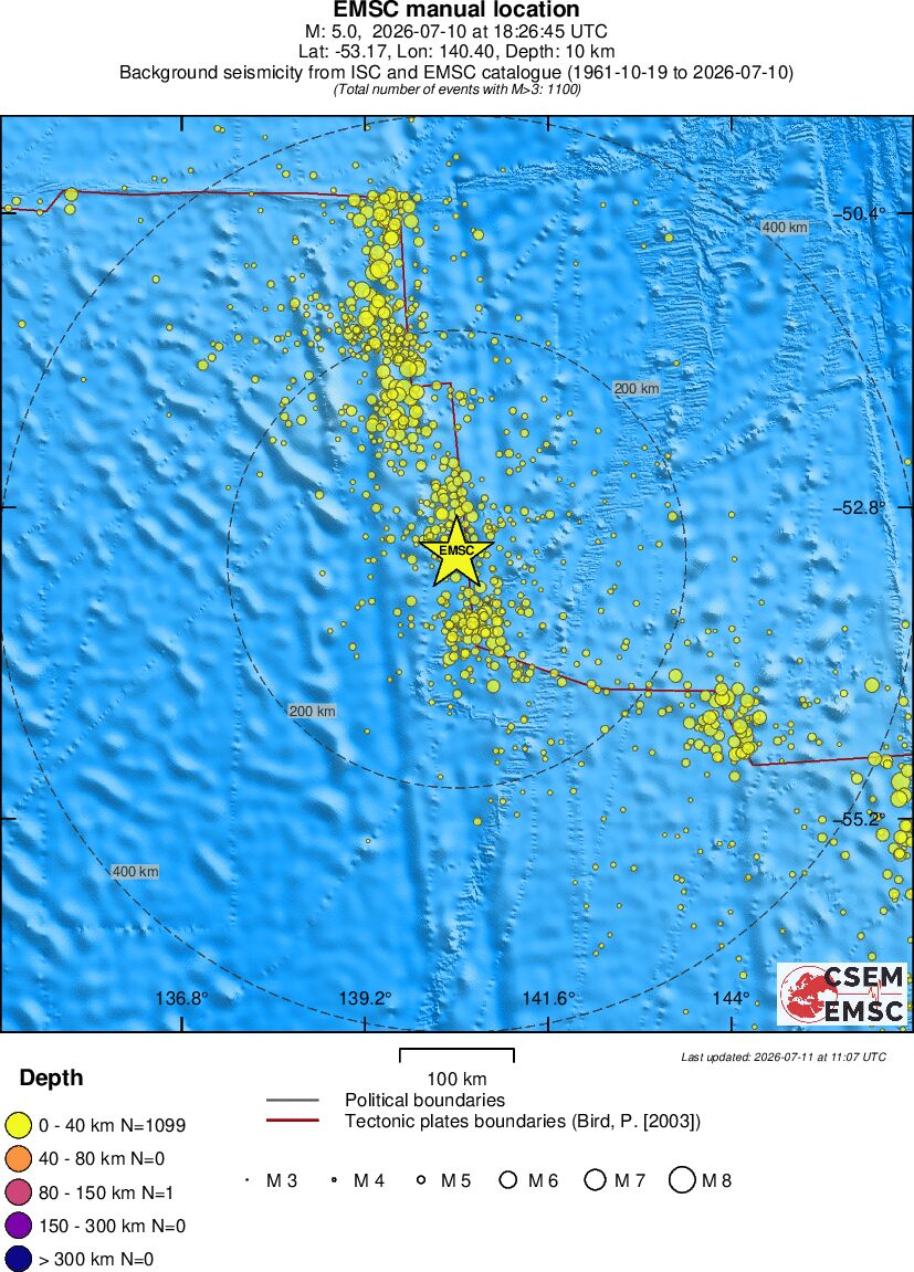 regional historical seismicity