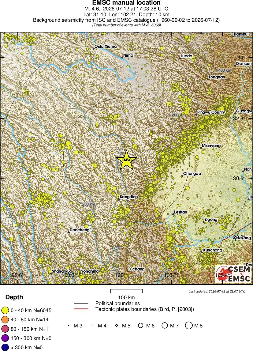 regional historical seismicity