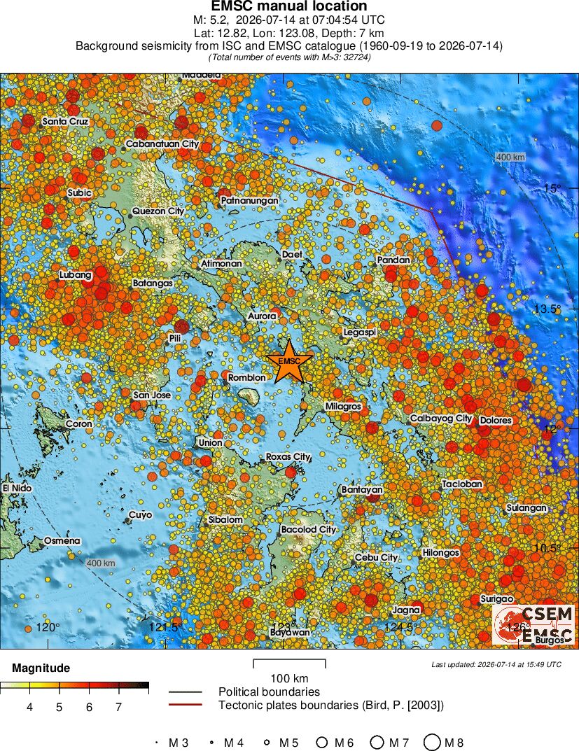 regional magnitude historical seismicity