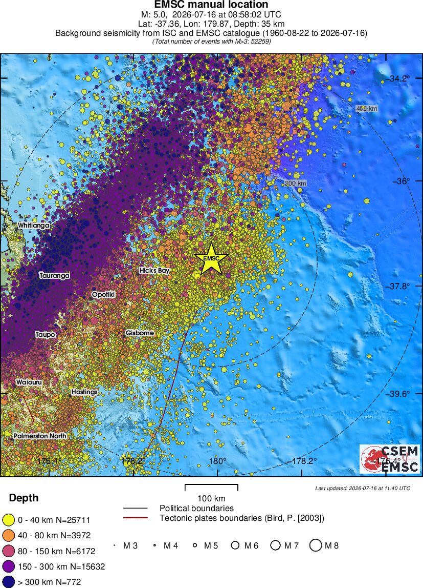 regional historical seismicity