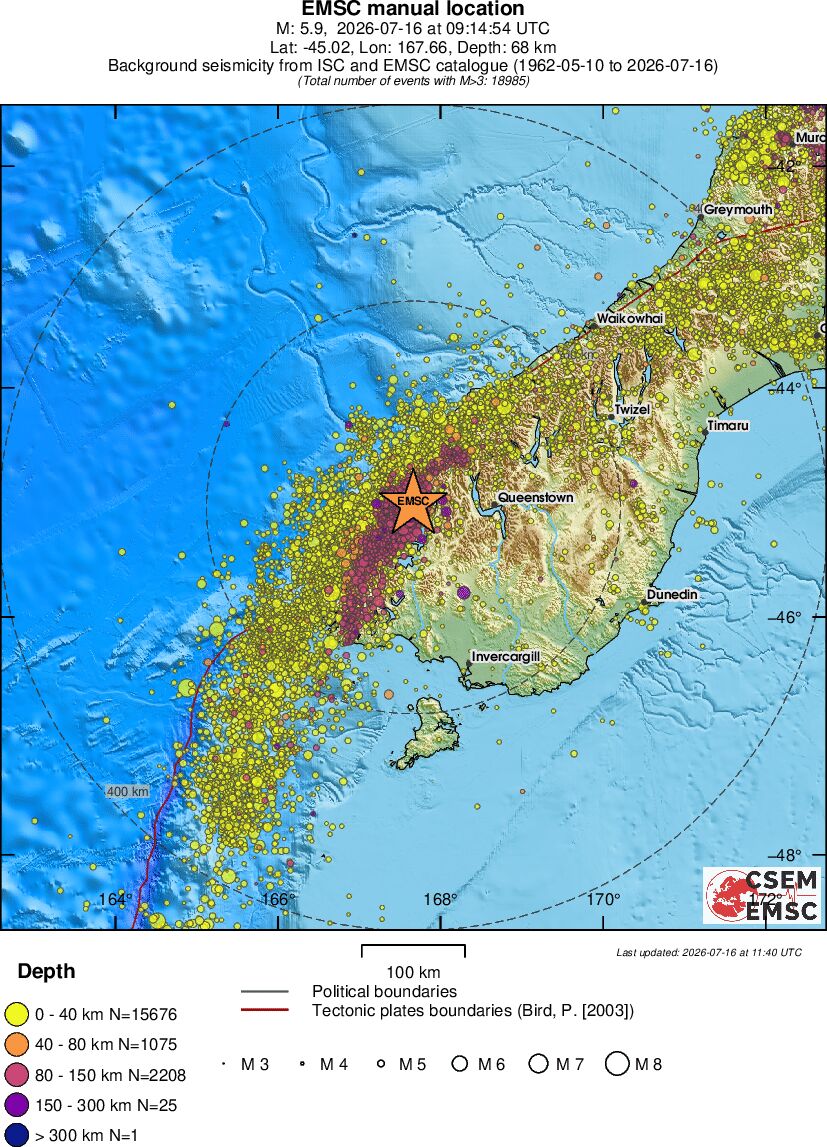 regional historical seismicity