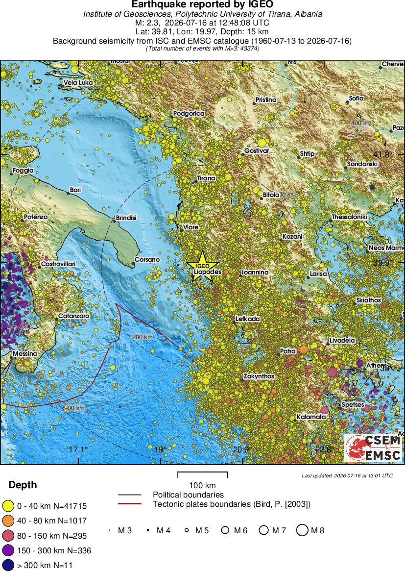 regional historical seismicity