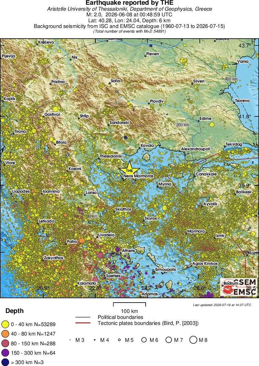 regional historical seismicity