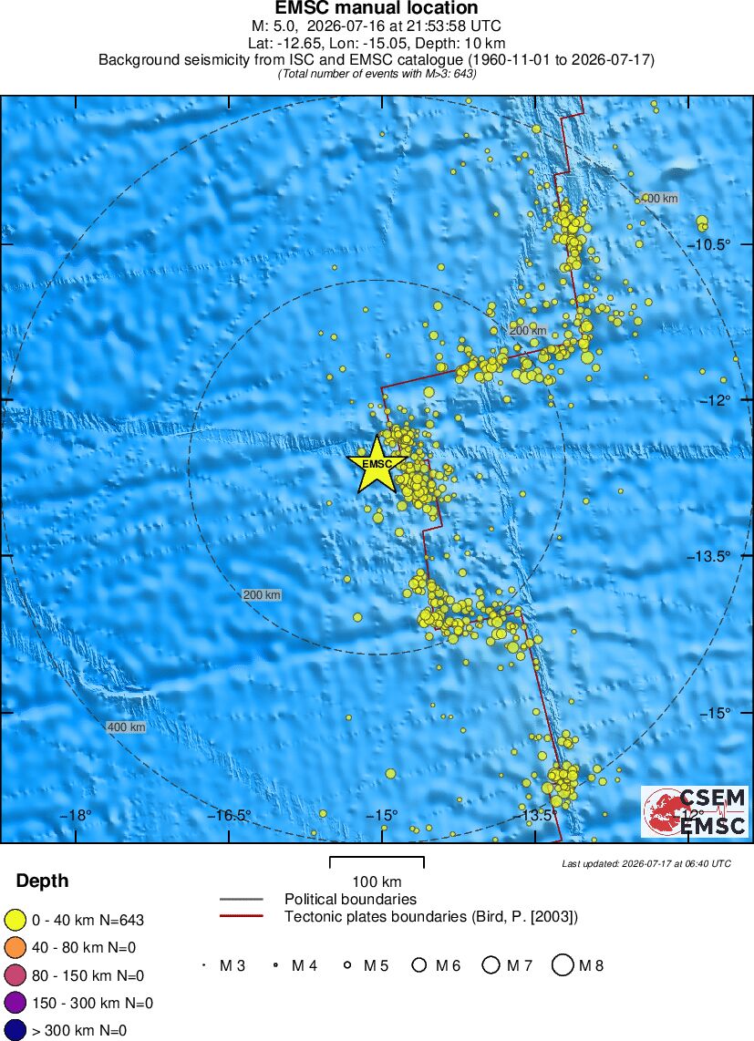 regional historical seismicity