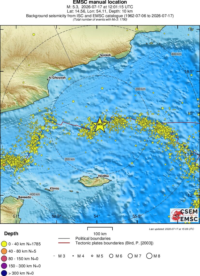 regional historical seismicity
