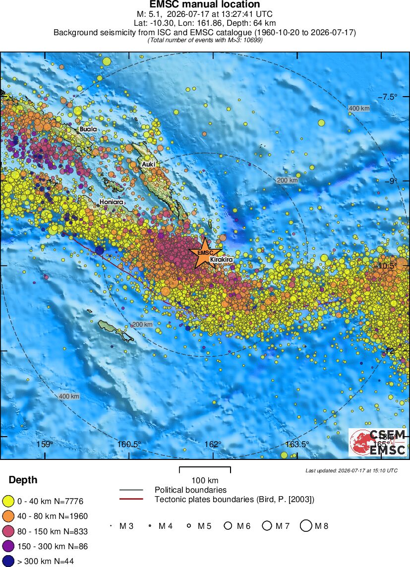 regional historical seismicity