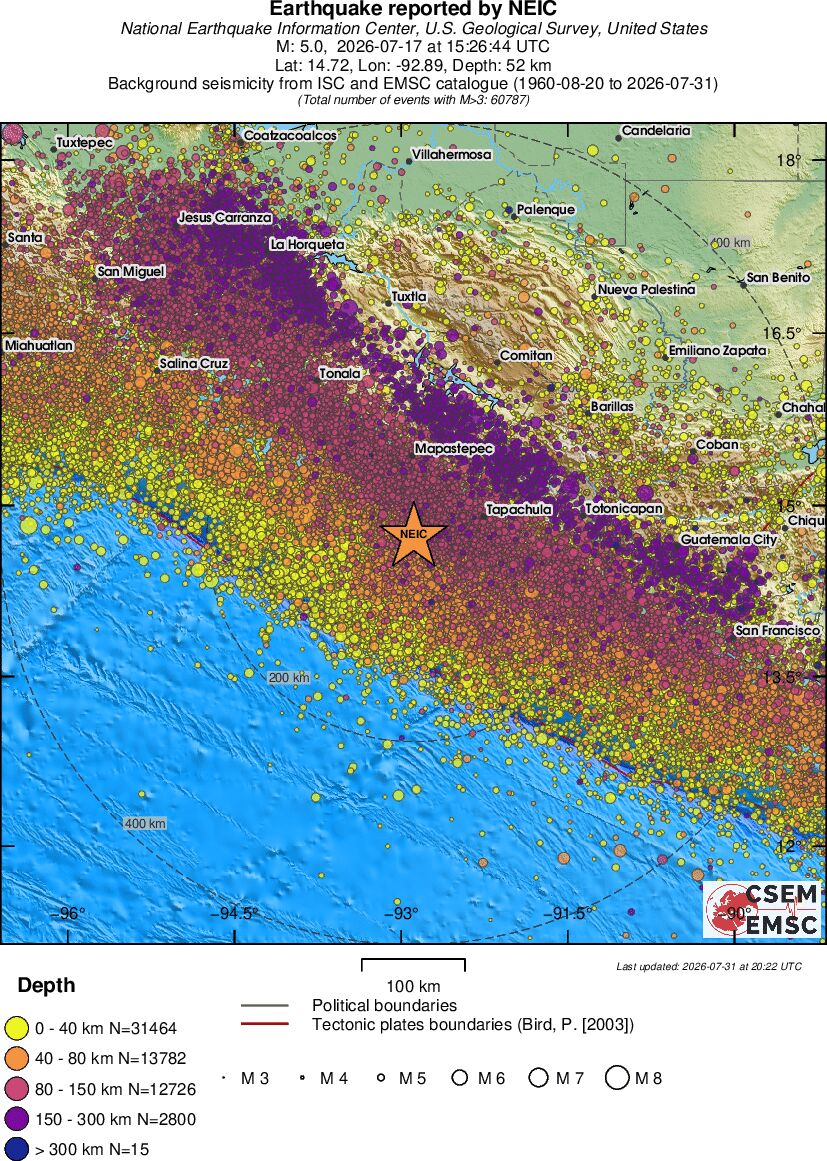 regional historical seismicity