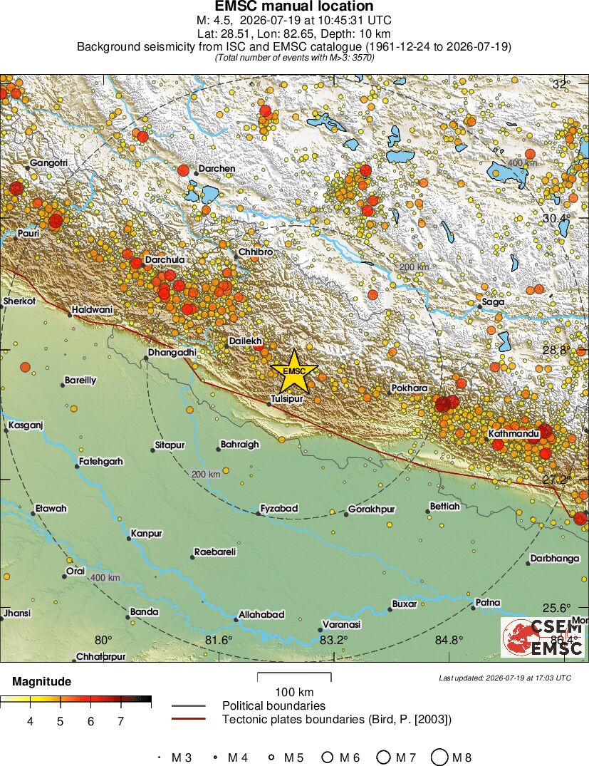 regional magnitude historical seismicity