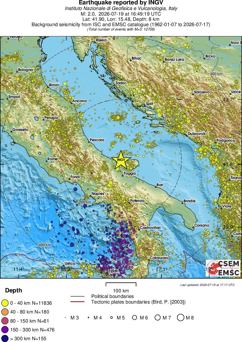 regional historical seismicity