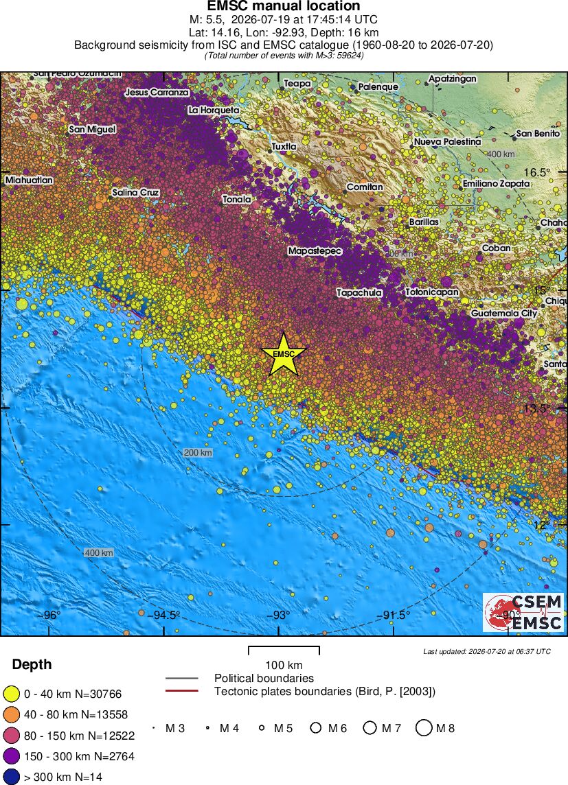 regional historical seismicity
