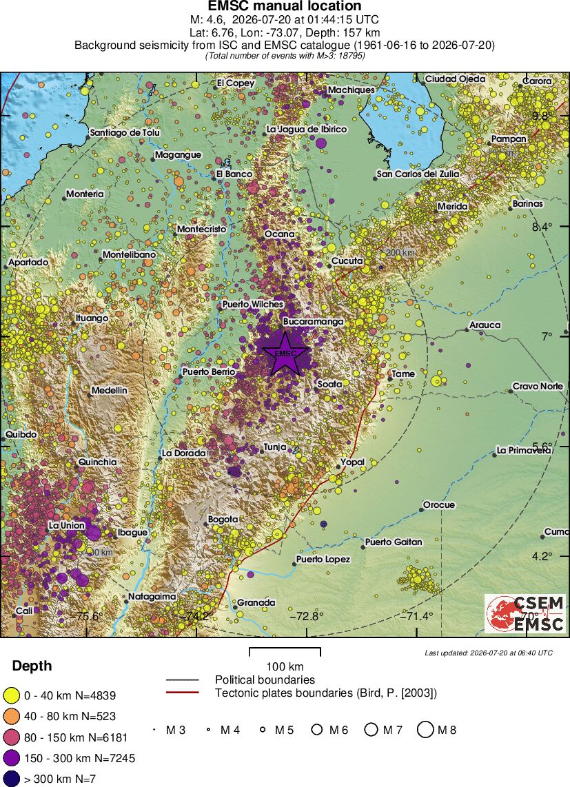 regional historical seismicity