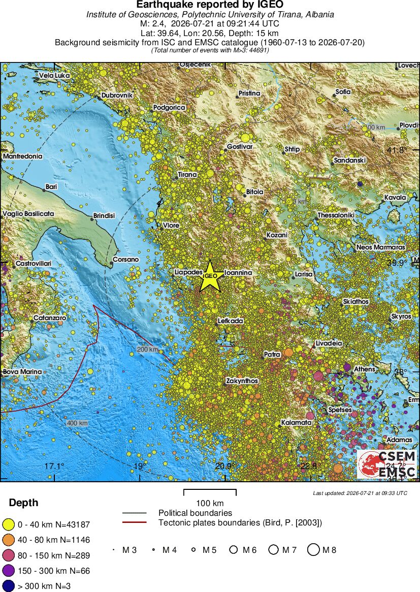 regional historical seismicity