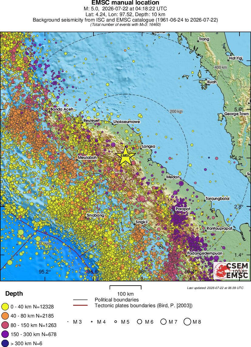regional historical seismicity
