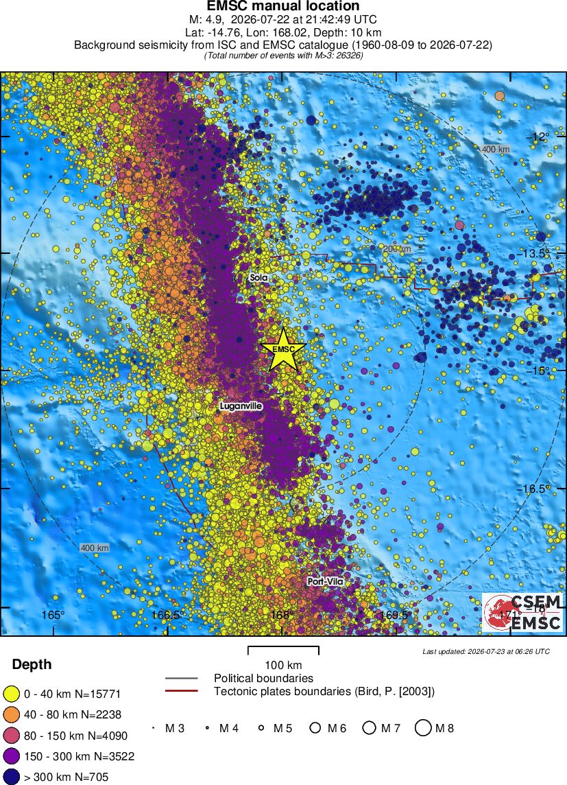regional historical seismicity