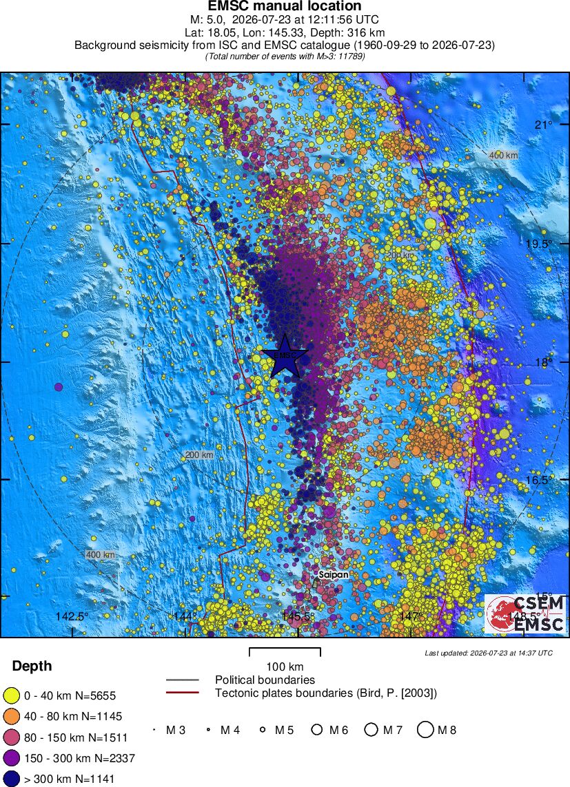 regional historical seismicity