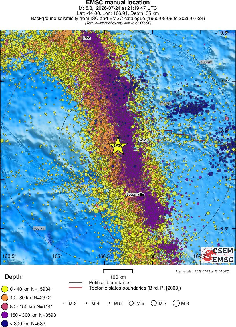 regional historical seismicity