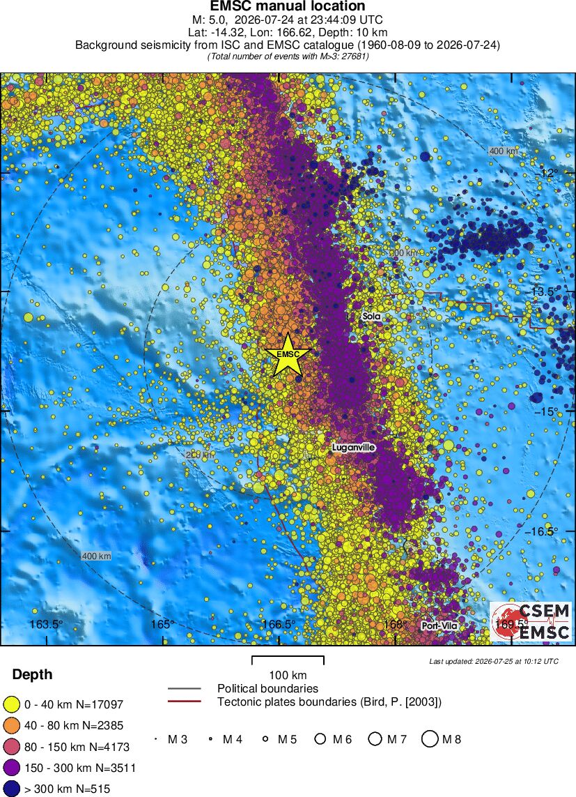 regional historical seismicity